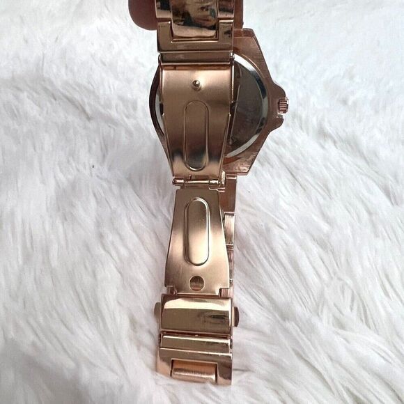 Luis Cardini Rose Gold Quartz Women's Watch Elegant Timepiece Black Dial - Picture 11 of 13